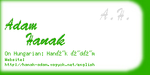 adam hanak business card